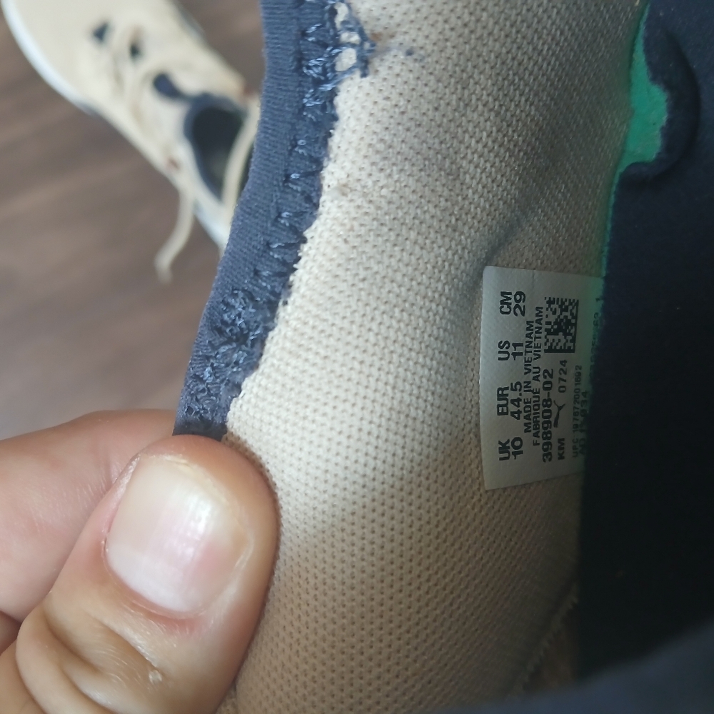 Puma Men's Tan and Navy Sneakers - Picture 5 of 6